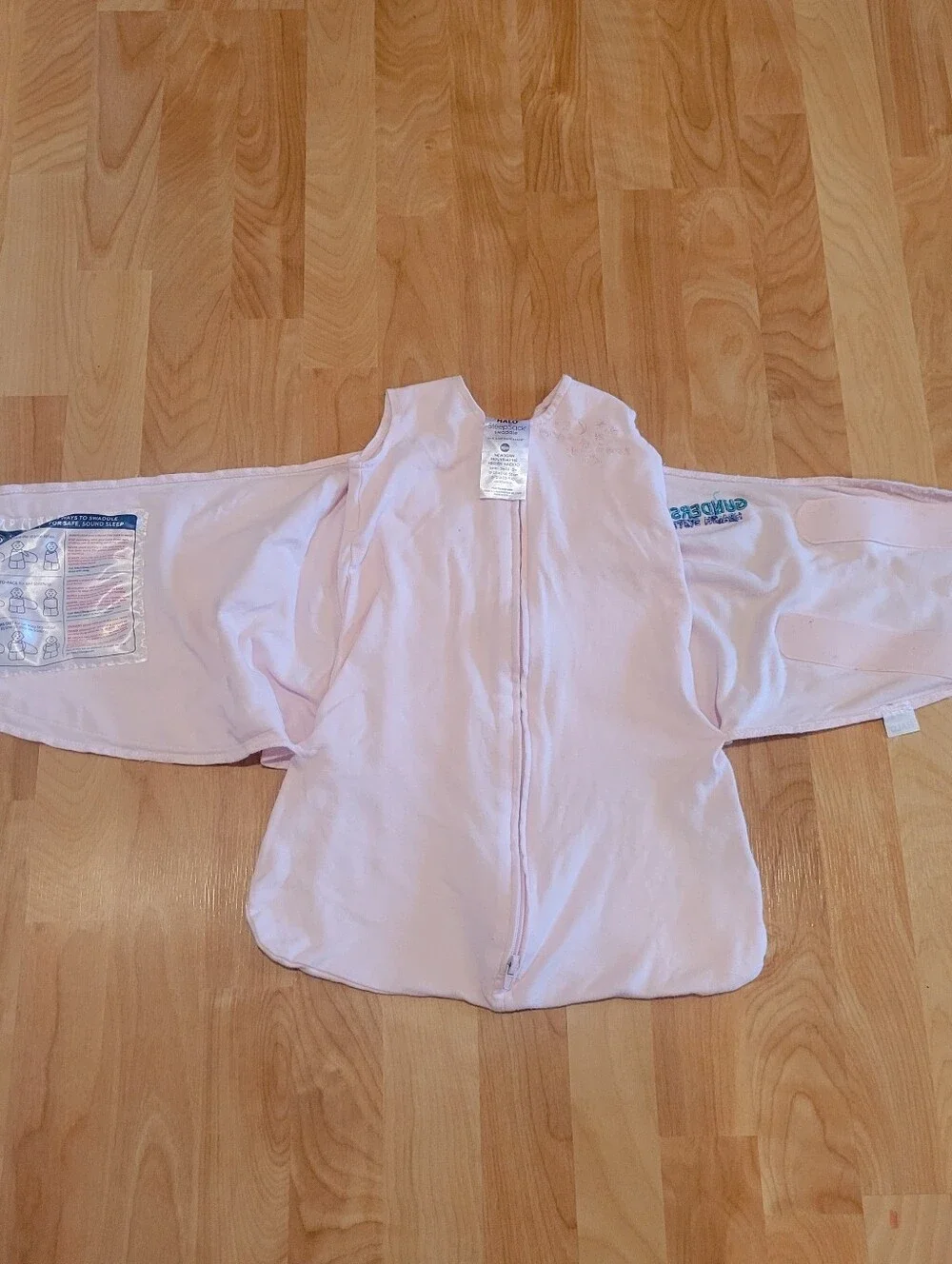Halo Sleep Sack Swaddle Pink 100% Cotton Size Newborn 0-3 Months